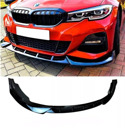 For Auto Perfectionists UK Front Splitter Spoiler Compatible With BMW 3 Series G20 G21 M Sport Kit 2018+ ABS Gloss Black