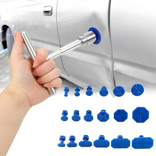 1 kit di attrezzi per la riparazione delle ammaccature dell'auto, per la rimozione delle ammaccature, senza vernice, per la cura esterna dell'auto,per la riparazione delle ammaccature