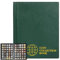 350 Taschen Münzalben - 35x30 mm/1,3x1,1 Zoll Grünes Münzbuch mit 10 Seiten Münzsammlungshalter Münzaufbewahrungsbuch CS0235GR