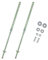 Andchi 2pcs segno post impiombatura giardino pali per cartelli da giardino pieghevole per la sicurezza segno di avvertimento nel cortile su fango prato ecc, 122 cm di altezza (verde, 4 piedi)