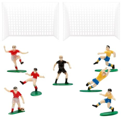 Tabanzhe Football Cake Decoration Set for Boys-9PCS Football Cake Toppers Soccer Cupcake Toppers Birthday Party Supplies for Men Sports Theme Party