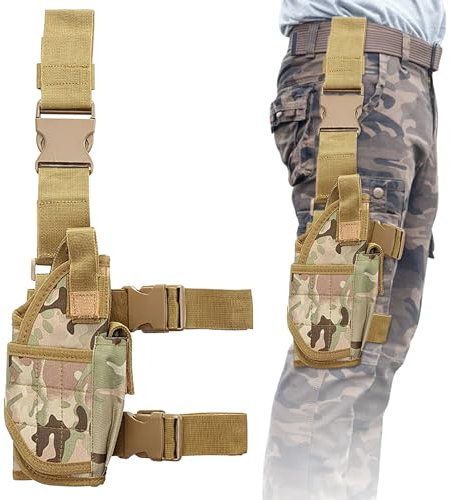 Healife Holster - Taktisches Pistolenholster 1er-Pack - Gürtelholster - Waffenholster - Taktisches Pistolenholster für Rechts- und Linkshänder - Concealed Carry mit Metallclip(Tarnfarbe)