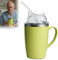 HOVCEH 350ml Adult Sippy Cup, 3-in-1 Elderly Spill Proof Cups, Beakers for Elderly with Lid and 30cm Straw, Spill Proof Adult Sippy Cup with Handle,Stainless Steel Dysphagia Cups for Elderly Patient