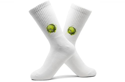 Shirtracer Tennissocken Aquarell Tennisball | Sportsocken, Damen, Herren, mit Motiv, Crew, Retro, bedruckt, Statement, lustig, cool, Fun, Aufschlag