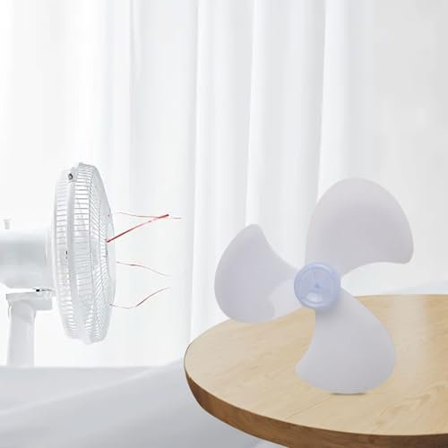 Niceminiwall Lama di ricambio in plastica da 40 cm a tre foglie nero trasparente con copertura dado compatibile per ventilatore a piedistallo da tavolo elettrico da tavolo accessori per ventilatore da