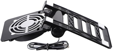 Holibanna Faltbarer USB Handyhalter mit Kühler für Tablets Smartphones und Spielkonsolen Leiser Ergonomisches Design Drehung Tragbar Schwarz