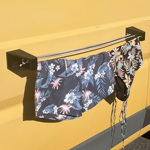 3DVanMaker Wäscheständer, magnetisch, ultra-kompakt, Breite 80 cm, mit 3 Reihen, für Van & Wohnmobil