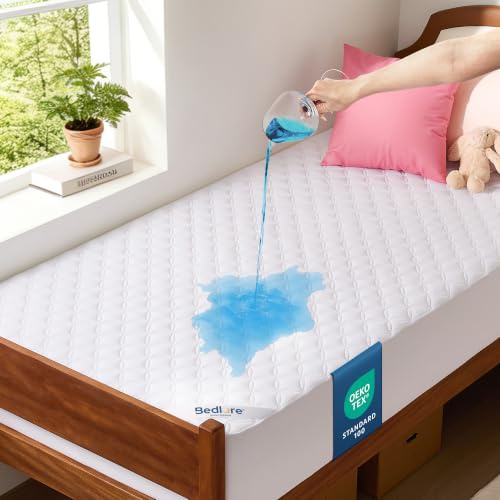 BEDLORE Matratzenschoner 90x190 cm Wasserdichter, 30cm Tiefe(Weiß) | Oeko-Tex 100 zertifiziert, TPU-Membran schützt zuverlässig, 60°C Waschbar, Bleibt Wasserdicht