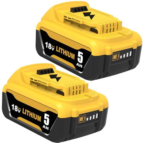 2 X 5000mAh compatible for Dewalt battery 18V compatible for Dewalt battery DCB183-XJ, DCB182-XJ, DCB184-XJ,DCB184B-XJ, DCB184P2-X