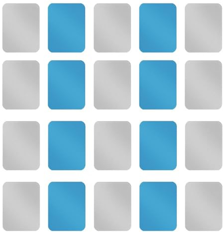 Vmoomax Placas Metálicas Ultrafinas con Adhesivo Potente, Placas Rectangulares de Acero de 38 x 50 mm para Soportes Magnéticos de Teléfono para Coche, 20 Hojas Metálicas