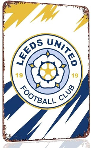 Leeds United Gifts For Men Vintage Metal Wall Metal Sign For Fans Home Office Club Home Sports Room Fan Cave Party Decoration For Supporters Friends Boyfriend Dad Day Christmas Gifts