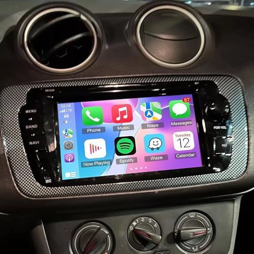 7 Inch Android 14 Car Stereo for Seat Ibiza 2009-2013, 2 Din Car Radio Head Unit w/Wireless CarPlay Android Auto, 2GB RAM 64GB ROM GPS Touchscreen WIFI Bluetooth FM RDS SWC Backup Camera