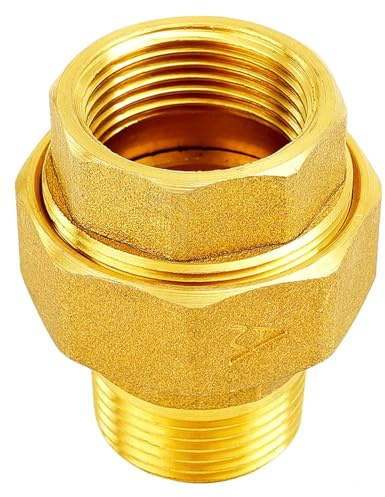 RNUMLIGH H59 Brass 1/2 3/4 1 2 BSPP Female To Male Thread Pipe Fitting Thickening Union Joint Water Gas Coupler Connector(1)