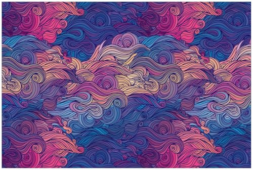Wallario Küchenrückwand selbstklebend 90 x 60 cm, Motiv: Fantasievoller Wirbel | Spritzschutz abwischbar & pflegeleicht
