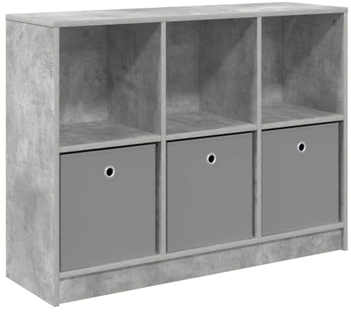 Yisssmeng Sideboard in moderner Betonoptik Grau, Kommode mit 3 Schubladen, vielseitiger Schrank für Wohnzimmer & Flur, Stauraum Möbel aus robustem Holzwerkstoff, 102 x 32 x 73,5 cm