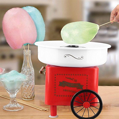 Machine à barbe à papa, mini, 500W, style rétro,Rouge