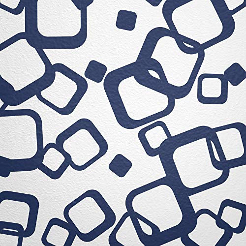 WANDfee Wandtattoo Vierecke 60 Aufkleber FARBWUNSCH Wandaufkleber Kinderzimmer Fliesenaufkleber Badezimmer Küche dunkelblau dunkelblau