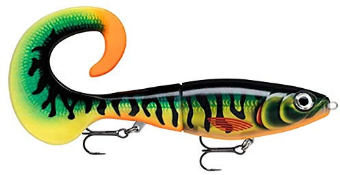 Rapala - X-Rap Otus Angelköder - Kunstköder mit ABS-Körper und weichem PVC-Fischschwanz - Süßwasser Spinnköder - Lauftiefe 0.5-1m - Fischköder 17cm, 40g - Hergestellt in Estland - Hot Tiger Pike