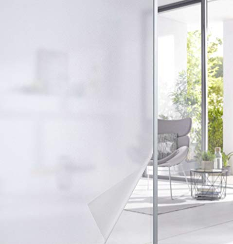 Fensterfolie selbsthaftend Milchglas 67x200 cm Sichtschutzfolie Anti-UV statische Haftung Folie selbstklebend, 201916000