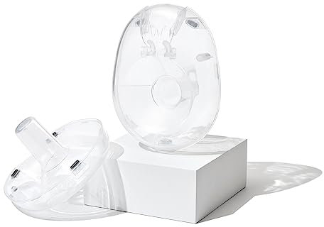Willow Pump Breast Pump Flanges, 2-Pack – Compatible with Generation 2 & 3 for Hands-Free Pumping with Willow Pump Milk Bags (Clear, 24mm)