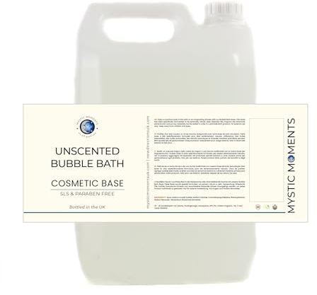 Mystic Moments | Bubble Bath Base Natural Unscented 25Kg | Rich Foaming Bath & Shower Gel Base | Customisable with Essential Oils & Extracts | Paraben Free