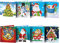 16 Pack DIY Diamant Malerei Weihnachtskarte Runde Bohrer Gruß Dankeskarten Weihnachtsbaum Neujahr Grußkarte Weihnachtsaufkleber DIY Handgemachtes Geschenk für Urlaub Freunde und Familie