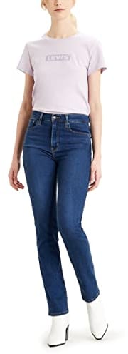Levi's 724 High Rise Straight Damen Jeans Bogota Boogie (Blau) 30