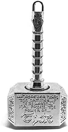 Multibao Thor Hammer Fidget Spinners Metal Fidgeting Hand Finger Spinner Chain Focus EDC ADHD Stress Relief Toy Anti Anxiety Fingertip Gyro Desk Toy Party Favors Supplies Xmas Gift (Silver)