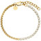 NOELANI Armband Edelstahl Damen Armschmuck, mit Zirkonia synth., 16+3 cm, Gold, Kommt in Schmuck Geschenk Box,