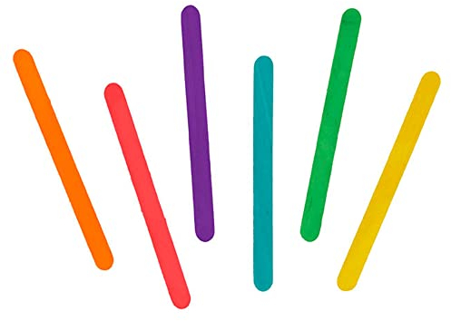 INNSPIRO Palos de polo de madera pequeños mix colores 73x7x2mm. 150u.Para Manualidades DIY, artesanía, bricolaje, decorar y proyectos Manualidades Infantiles