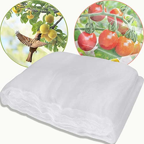SDLLG Gartennetze Gemüsenetz Insektennetz aus Polyethylen Kulturschutznetz Feinmaschig Pflanzenschutznetz Vogelnetz Fliegenschutz 4x5m für Gemüsegarten Blumenfeld Obstgarten 20 Maschen