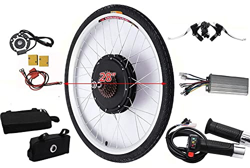 KinHall 28 Elektrofahrrad-Kit Ebike Elektrofahrrad-Umbausatz 250W / 1000W Hinterrad E-Bike Conversion Kit e Bike Electric Bicycle Umbausatz (48V 1000W)