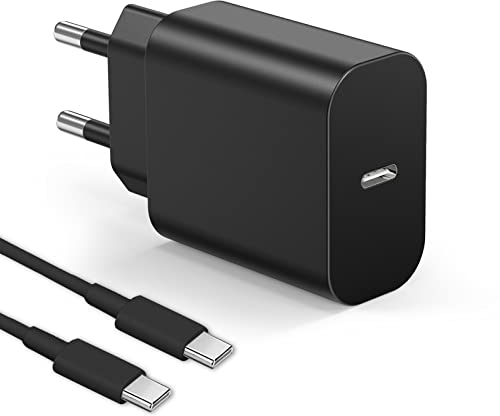 für Samsung Schnellladegerät, Bouge 25W PD USB C Ladegerät, Type C Ladestecker Power Adapter Netzteil kompatibel Galaxy S22/S22+/S22 Utra/S21/S20/Z Flip 4/Z Fold 4, Galaxy Watch/Buds(Schwarz)