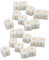 RiToEasysports 20pcs Math Plus Zeichen Würfel, 1.6cm Hexaeder, Weiß, Kunststoff, Mathe-Würfel-Set
