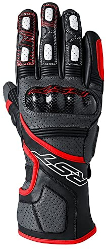 RST Fulcrum CE Perforated Leather Sports Motorcycle Gloves (Grey