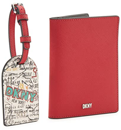 DKNY Damen Casual Phoenix Reiseset Klassische Geldbörse, Weiß/Grau, Einheitsgröße, Casual Phoenix Travel Set Classic Wallet