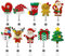 Povxlum Lot de 10 porte-badges de Noël en feutre avec boucle télescopique en acrylique multicolore pour infirmière, enseignant, médecin, femme, homme, bureau, cadeau