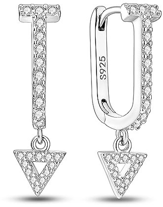 Hapour Creolen aus 925er-Sterlingsilber für Damen – Tropfenohrringe Schmuck hypoallergene Huggie-Ohrringe für Frauen und Mädchen (Pfeil-Ohrringe)