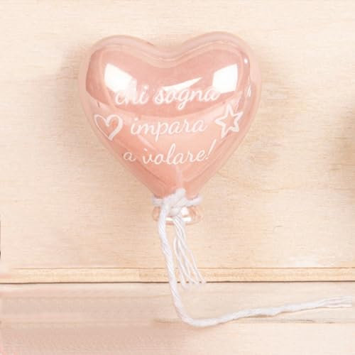 Doni Bomboniere Nascita 12PZ Calamita A Forma di Palloncino Magnete Cuori Originali Segnaposto Pensierini Battesimo Primo Compleanno Prima Comunione Chi Sogna Impara Volare Idee Regalo Complete