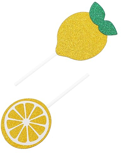 ORFOFE 24stücke Zitronen Cupcake Topper Essbare Dekoration Für Geburtstagsfeiern Und Partys Designs à Für Kuchen Und Muffins Hochwertiger Karton Mit
