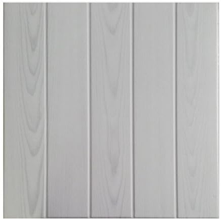 3D Wood Effect Wall Panels - 3D Wood Look, Cladding Panels for Living Room, Kitchen, Bathroom, Balcony, Bedroom, | 50x50cm (K23, Grooved White Wood) 72 Panels - 18 m2