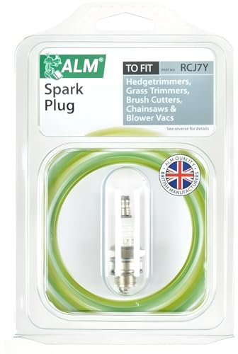 AMK® ALM RCJ7Y Spark Plug Compatible With Various Machines Chainsaw Lawnmower Strimmer Grass Trimmer Hedge Trimmer