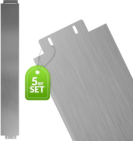 Gartenwelt Riegelsberger Rasenkante aus Metall Länge 5 m Höhe 18 cm Mähkante Beetumrandung Beeteinfassung Rasenbleche