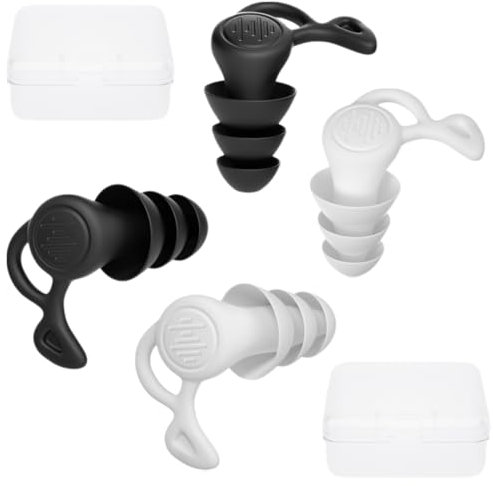 TEOZBLU 2 Paires Bouchon Oreille Piscine, Bouchons d'oreille en Silicone doux et étanches pour les Nageurs, Bouchons d'oreilles de Natation en Silicone Réutilisables et Imperméables