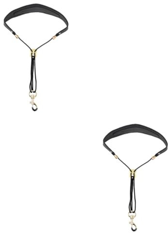 STOBAZA 2stücke Saxophon Nackenband Mit Verstellbarem Design Gepolstert Und Langlebig Für Tenor Und Alt-saxophone Mit Stabiler Metall-hakenbefestigung Komfortabel Und Atmungsaktiv