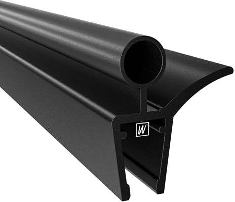 WAKA Joint de douche et lèvre de douche de qualité supérieure, optique, noir, pour portes de douche de 6 à 8 mm, en verre, cabine de douche de 100 cm et joint de porte de douche, compatible avec une