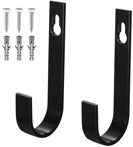kebitedamai 2 Pcs Ganchos Para Colgar, Colgador Bicicleta Pared, Gancho Pared de Garaje, Colgar Bicicletas Pareds, Ganchos en U, Soporte Bicicleta para Garaje Herramientas Escaleras(140mm)