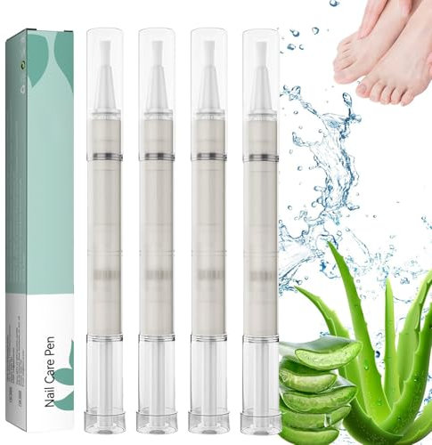 Nail Care Pen, Health Nail Care Pen, Nail Fungus Pen, Nail Care Pen, Nourished Fingernails & Toenails, Nail Fungus with Tea Tree Oil, Vitamin E & Aloe Vera, Pack of 4