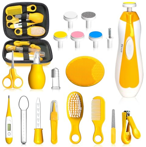 Baby Health & Care Kit, Portable Baby Safety Care Kit, Baby Essentials Set for Newborn, Yellow, 20 in 1