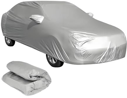 LN COZY CORNER Universal Car Cover Waterproof Breathable UV Protection All-Weather Outdoor Auto Cover Scratch-Resistant Durable Car Cover for Sedan Hatchback and Medium Cars (S)